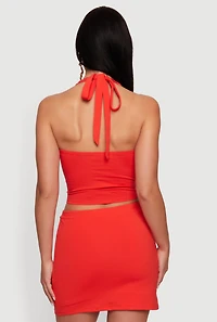 Almost Famous Metallic Starfish Detail Halter Top