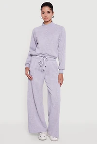 Womens Almost Famous Drawstring Hem Cropped Raglan Sweatshirt, M