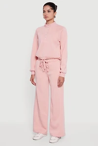 Almost Famous Drawstring Hem Cropped Raglan Sweatshirt