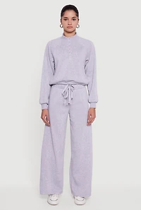 Almost Famous Drawstring Waist Wide Leg Sweatpants