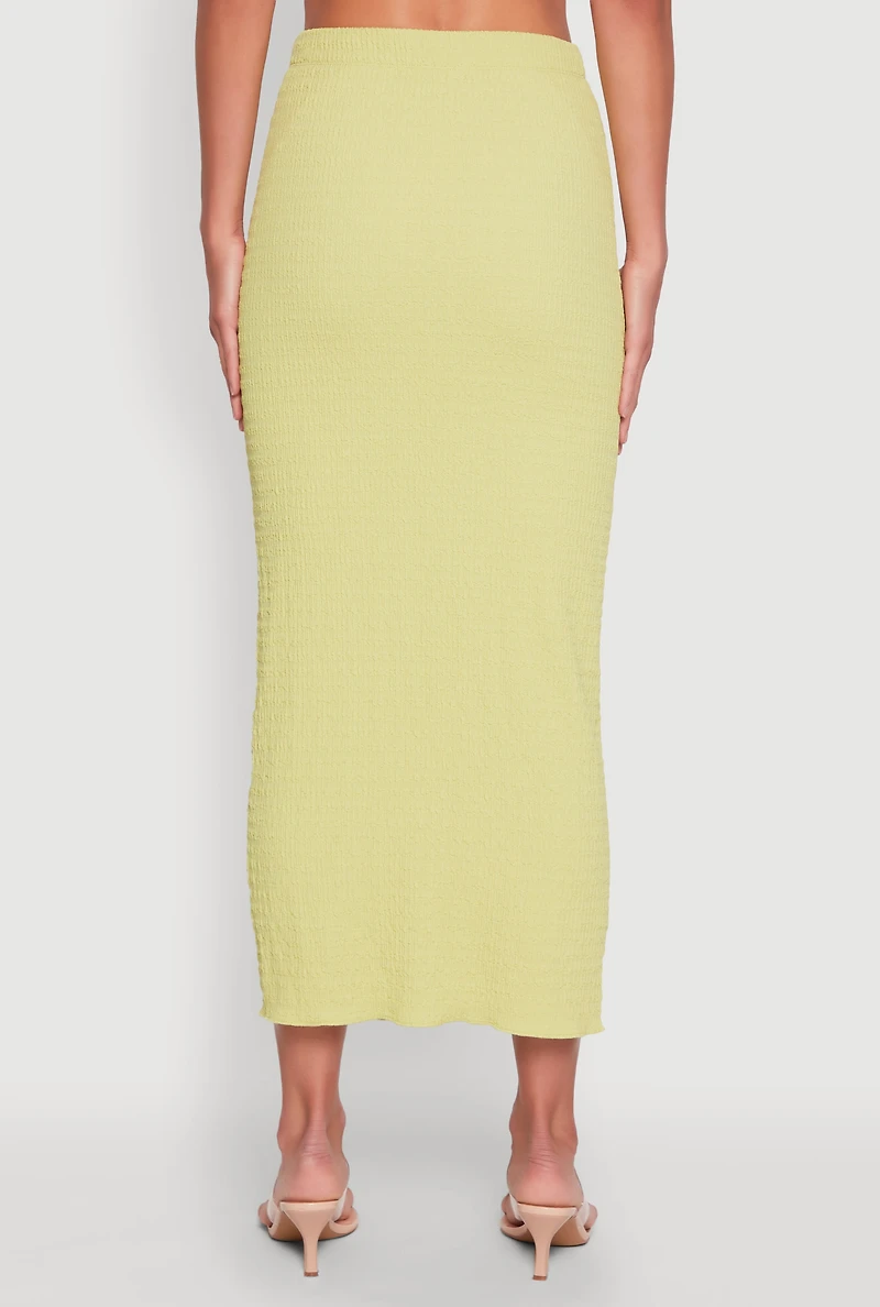 Womens Almost Famous Textured Knit Maxi Skirt,