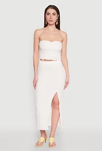 Womens Almost Famous Sweetheart Tube Top, White, Size M