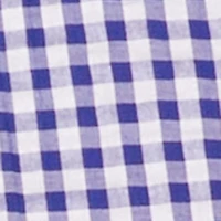 Madden Girl Gingham Peasant Top with Tie Front and Puff Sleeves