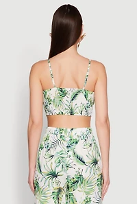 Womens Almost Famous Sleeveless V-Neck Crop Top for Going Out, Green,