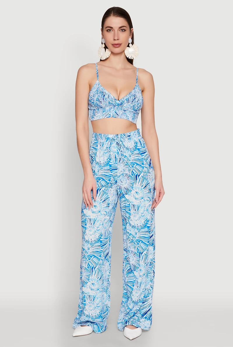 Womens Almost Famous Sleeveless V-Neck Crop Top for Going Out, Blue, Size S