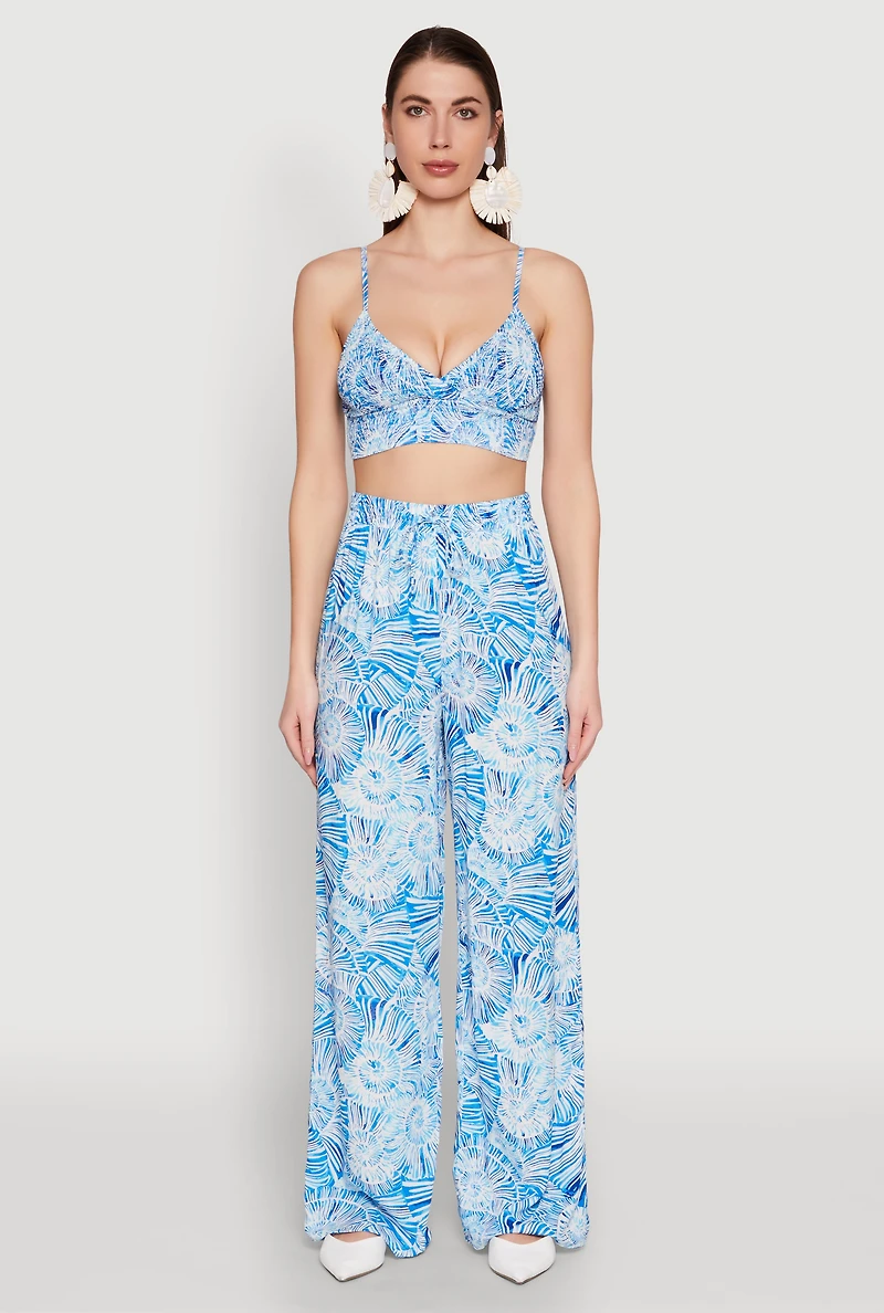 Womens Almost Famous Sleeveless V-Neck Crop Top for Going Out, Blue, Size S