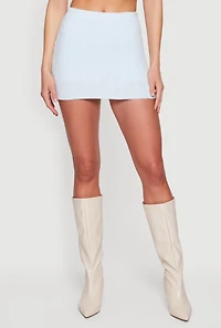 Almost Famous Cable Knit High Waisted Skort