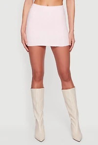 Almost Famous Cable Knit High Waisted Skort