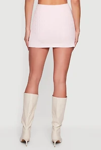 Almost Famous Cable Knit High Waisted Skort