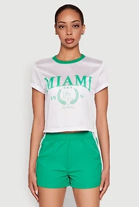 Almost Famous Jersey Mesh Crop Top