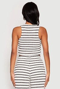 Womens Madden Girl Crochet Striped Vest, Multi, Size S