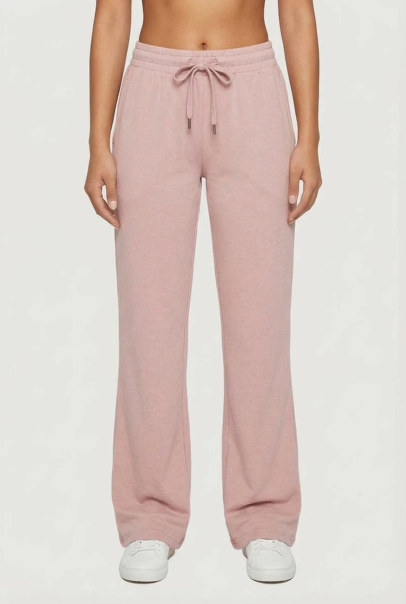 Almost Famous Drawstring Waist Flare Sweatpants
