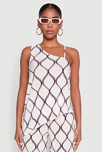 Almost Famous Plisse Asymmetrical Top