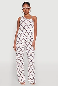 Almost Famous Plisse Asymmetrical Top