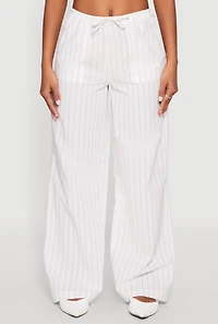 Almost Famous Drawstring Striped Pants