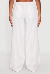Almost Famous Drawstring Striped Pants