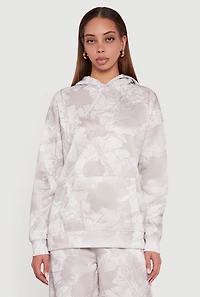Womens Almost Famous Tree Camo Kangaroo Pocket Hoodie,