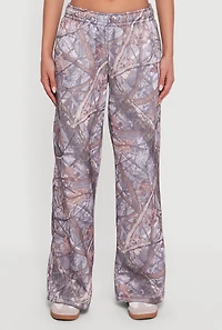 Almost Famous Tree Camo Elastic Waist Pull On Sweatpants