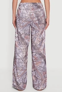 Almost Famous Tree Camo Elastic Waist Pull On Sweatpants