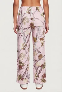 Almost Famous Tree Camo Elastic Waist Pull On Sweatpants