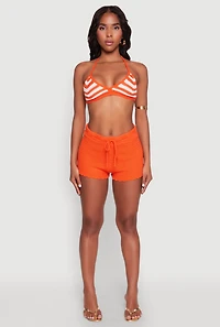 Scalloped Trim Crochet Shorts