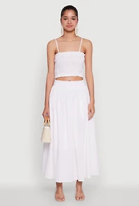 Chic Sleeveless Cami with Square Neck and Cropped Hem