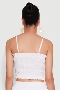 Chic Sleeveless Cami with Square Neck and Cropped Hem