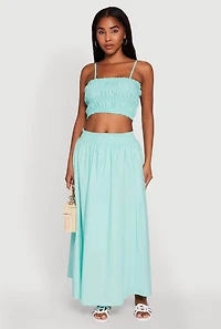 Womens Chic Sleeveless Cami with Square Neck and Cropped Hem, M