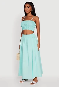 Womens Chic Sleeveless Cami with Square Neck and Cropped Hem,