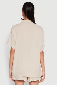 Short Sleeve Button Front Shirt