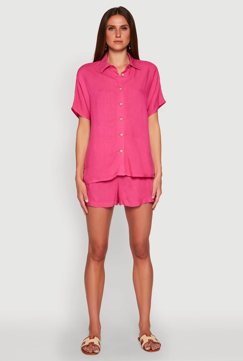 Elastic Waist Shorts