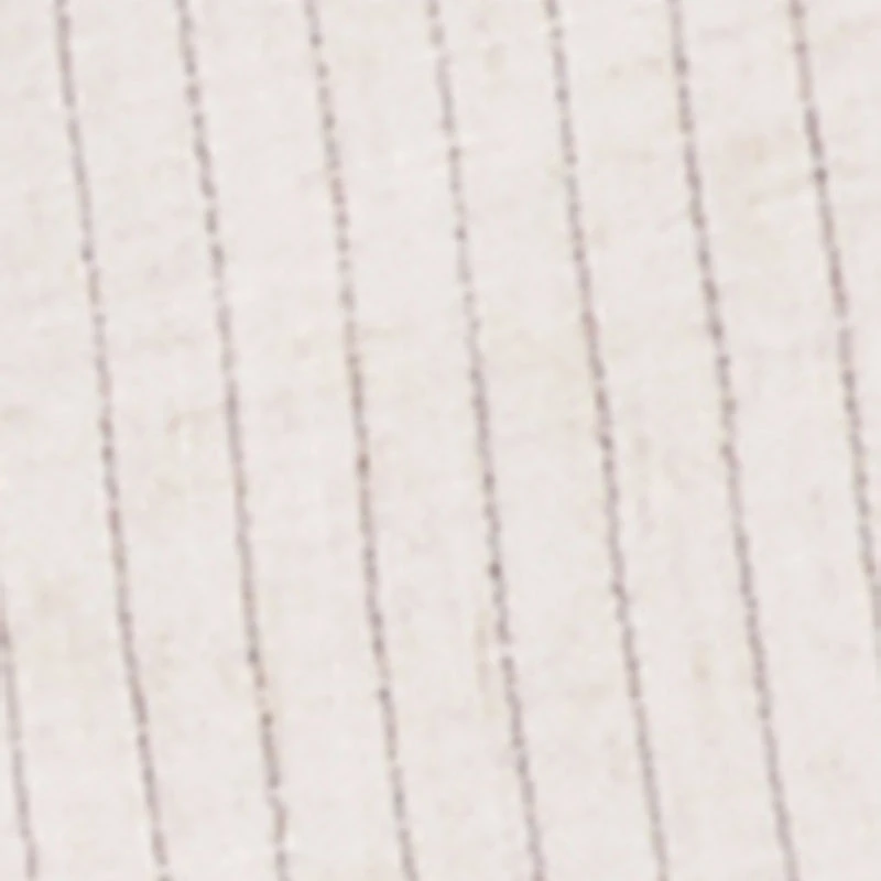 Chic Linen Pinstripe Button Front Cropped Blazer Vest