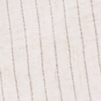 Chic Linen Pinstripe Button Front Cropped Blazer Vest