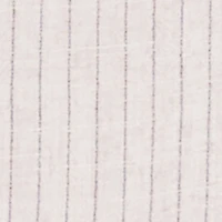 Linen Pinstripe Scoop Neck Cap Sleeve Top