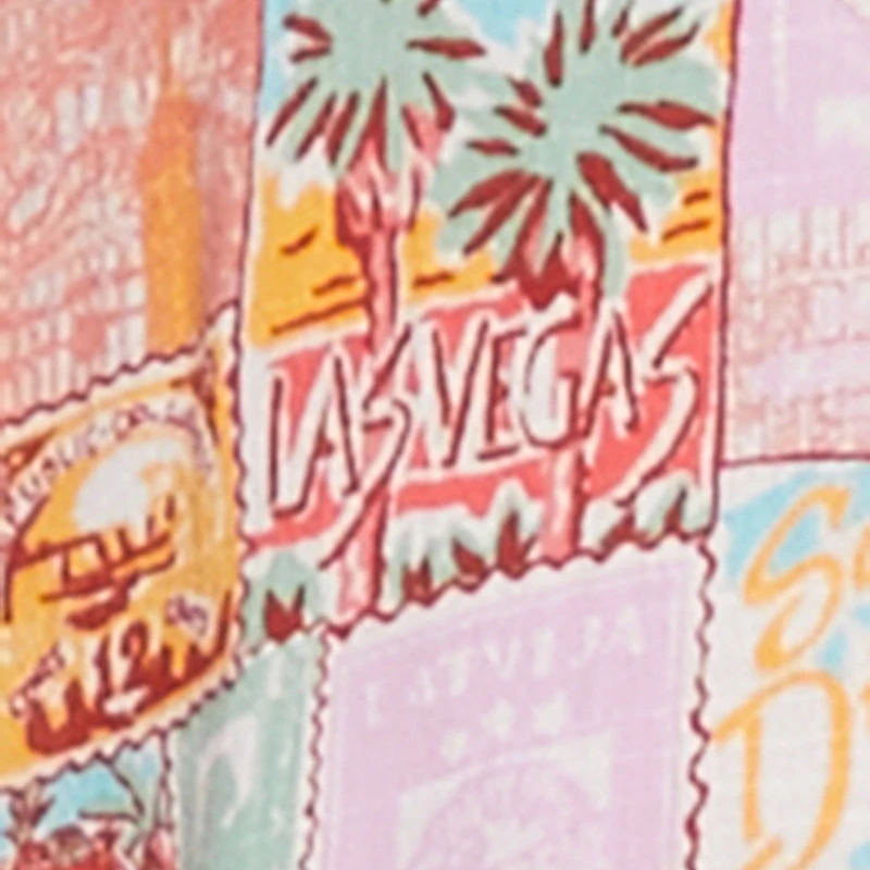 Post Card Destination Print Shorts