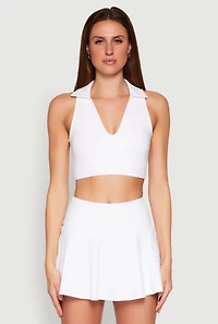 Polo Collar Sports Bra Top