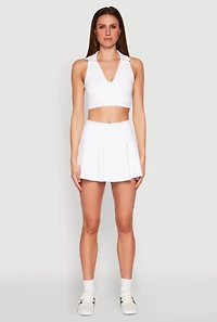 Polo Collar Sports Bra Top