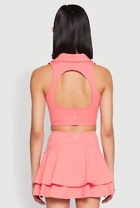 Polo Collar Sports Bra Top