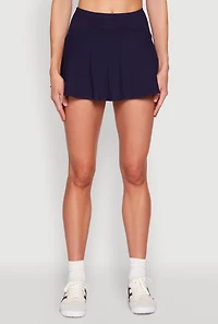 Womens Tiered Back High Waist Skater Skort,