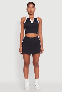 Womens Varsity Stripe Detail Skort, S