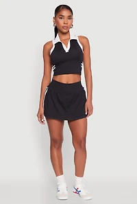 Womens Varsity Stripe Detail Skort,