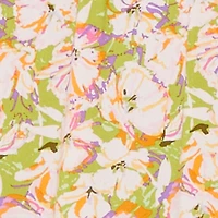 High Waisted Floral Print Tiered Skirt