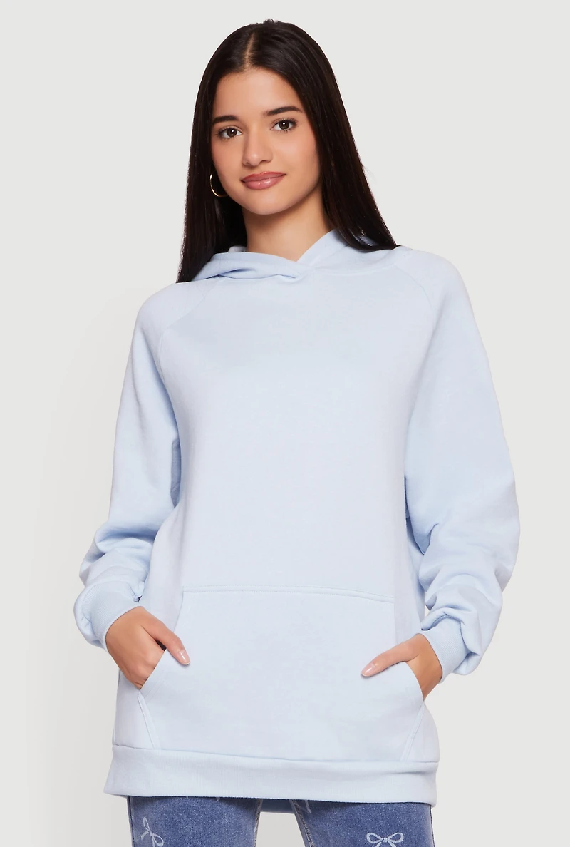 Oversized Fleece Long Sleeve Pullover Hoodie