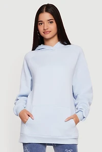 Oversized Fleece Long Sleeve Pullover Hoodie