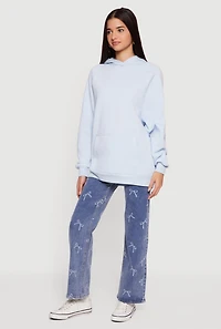 Oversized Fleece Long Sleeve Pullover Hoodie