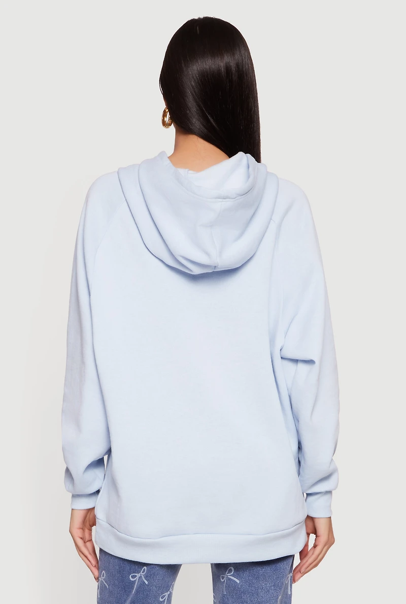 Oversized Fleece Long Sleeve Pullover Hoodie