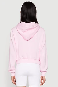 Womens Iris Very Cherry Graphic Print Hoodie, Pink, Size L
