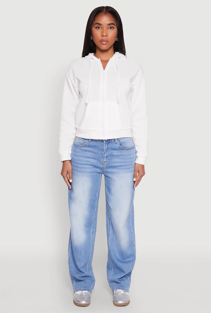 Fleece Lined Zip Front Hoodie