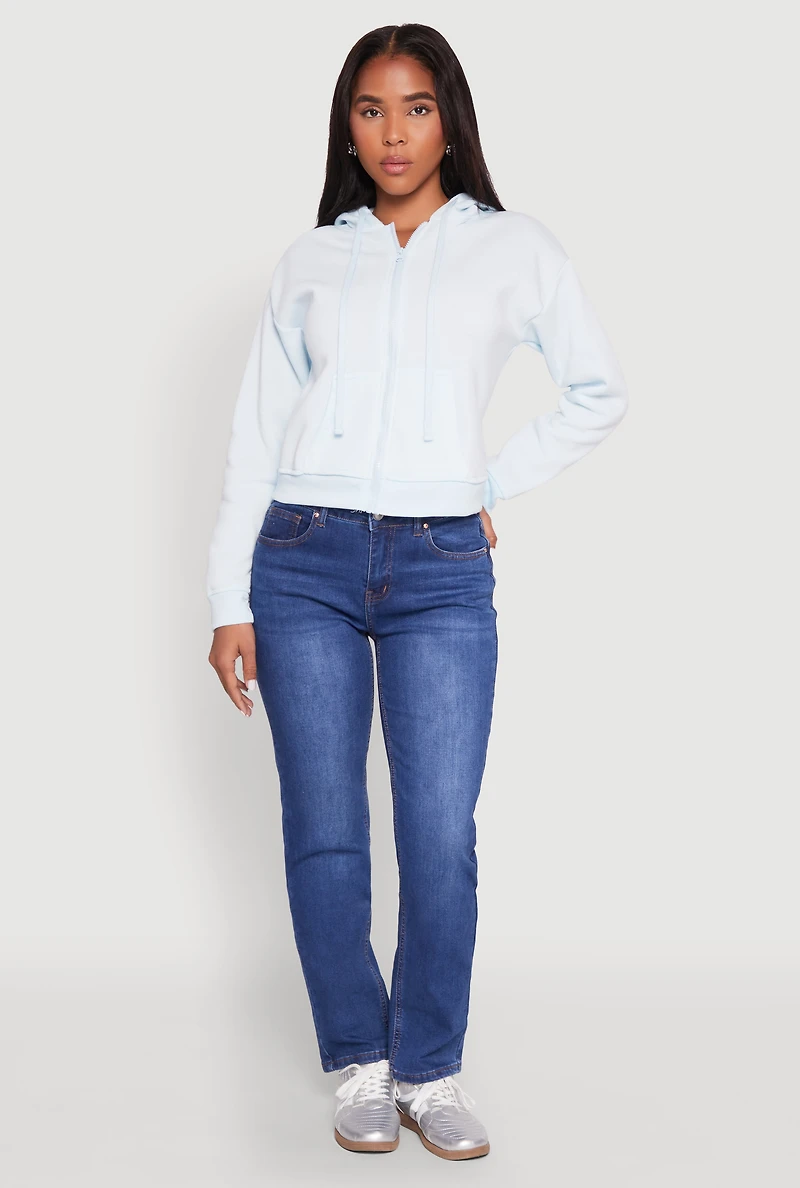 Fleece Lined Zip Front Hoodie