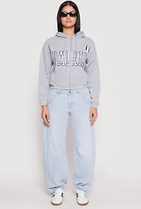 Destination Graphic Cropped Hooded Sweatshirt